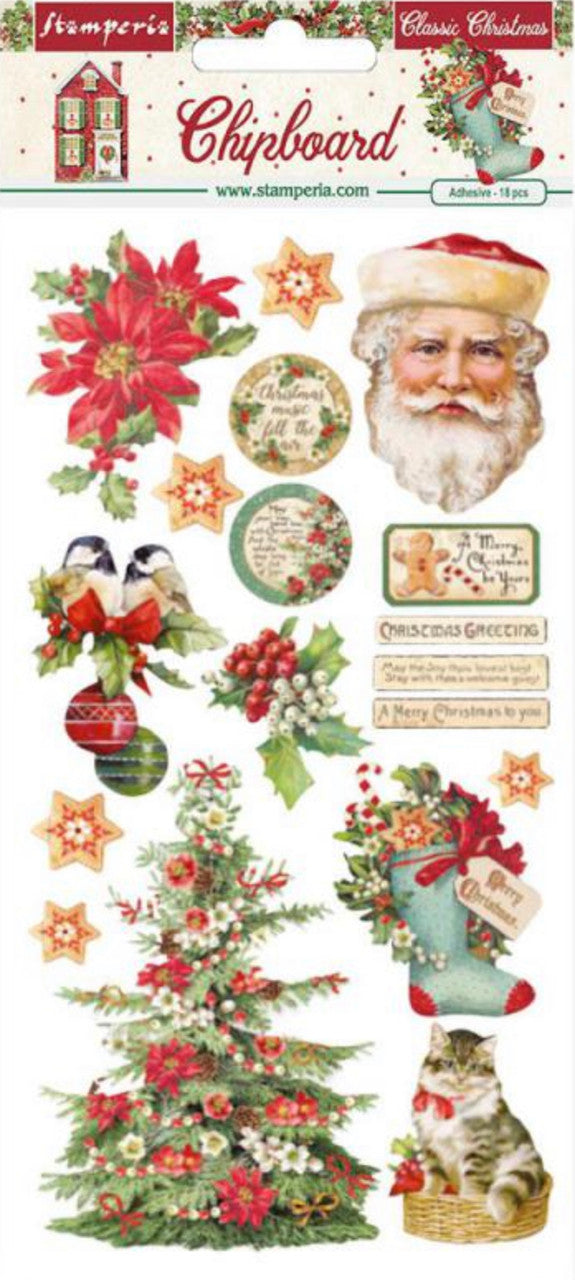 Stamperia Classic Christmas Chipboard 2